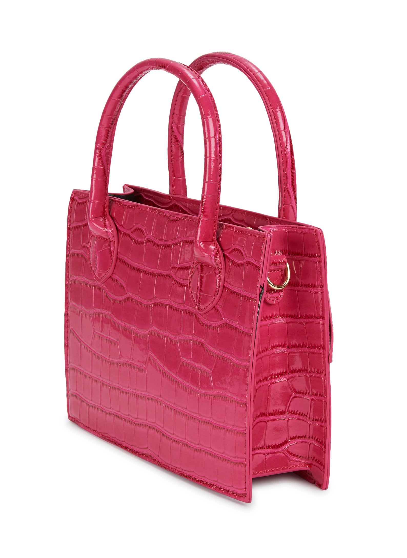 Faux Croc Convertible Mini Handbag sold by Rainbow product image thumbnail 3