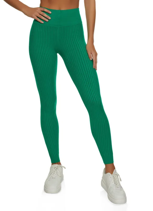 Ribbed High Waisted Leggings sold by Rainbow