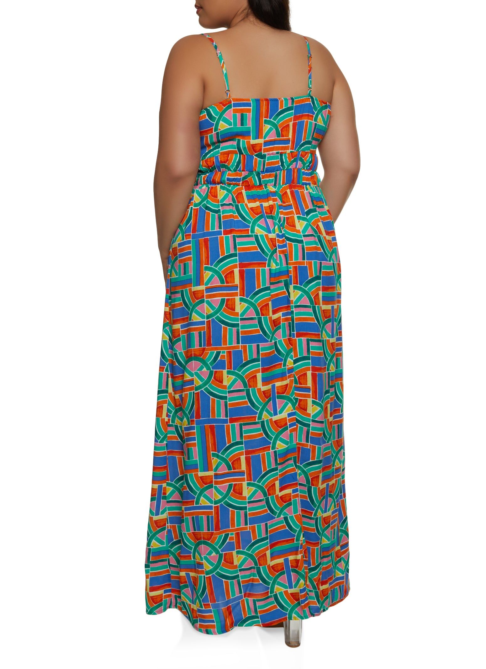 Plus Size Printed Empire Waist Maxi Dress sold by Rainbow product image thumbnail 3