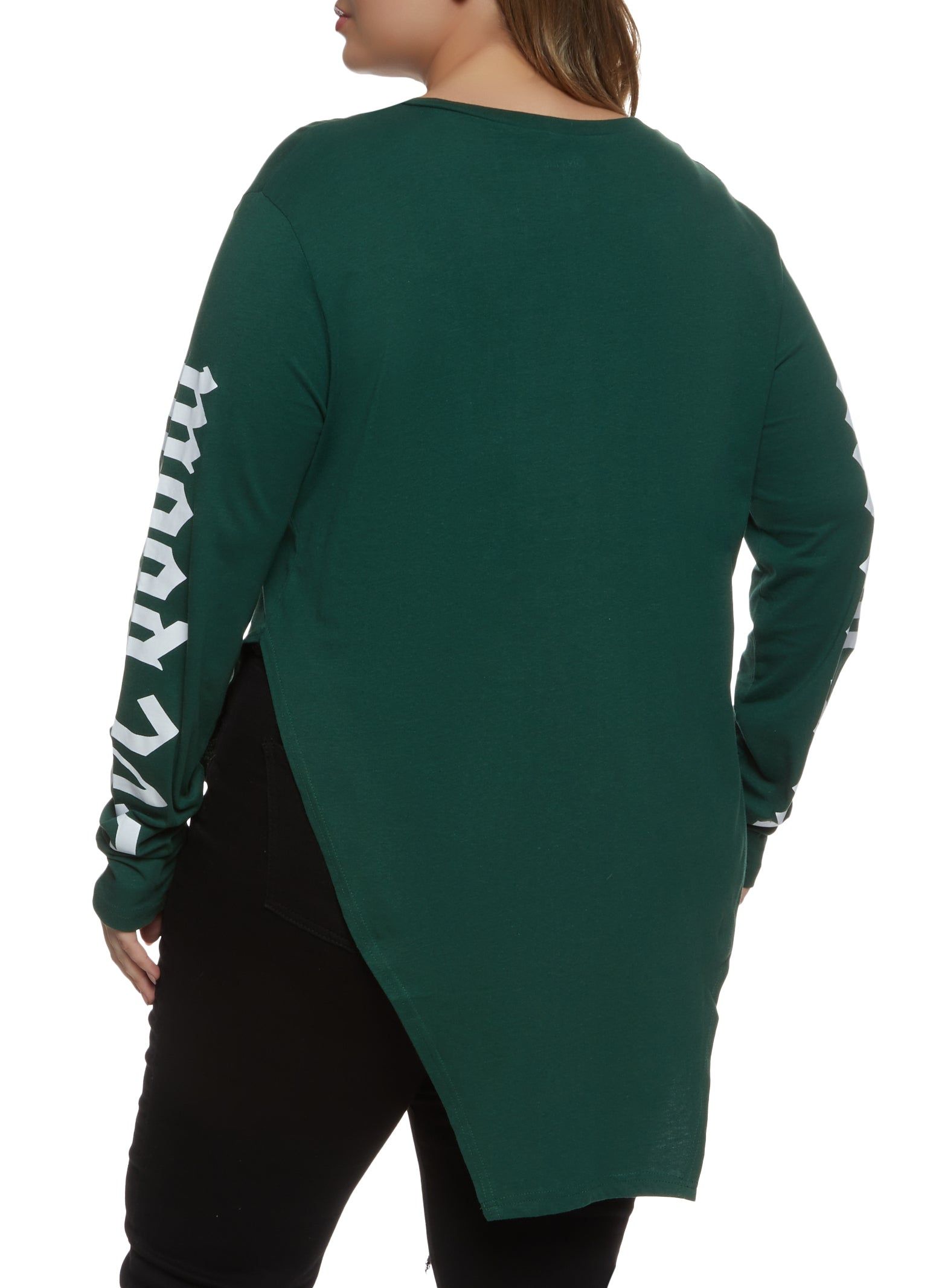 Plus Size Thou Shall Not Try Me Hanky Hem Tee sold by Rainbow product image thumbnail 2