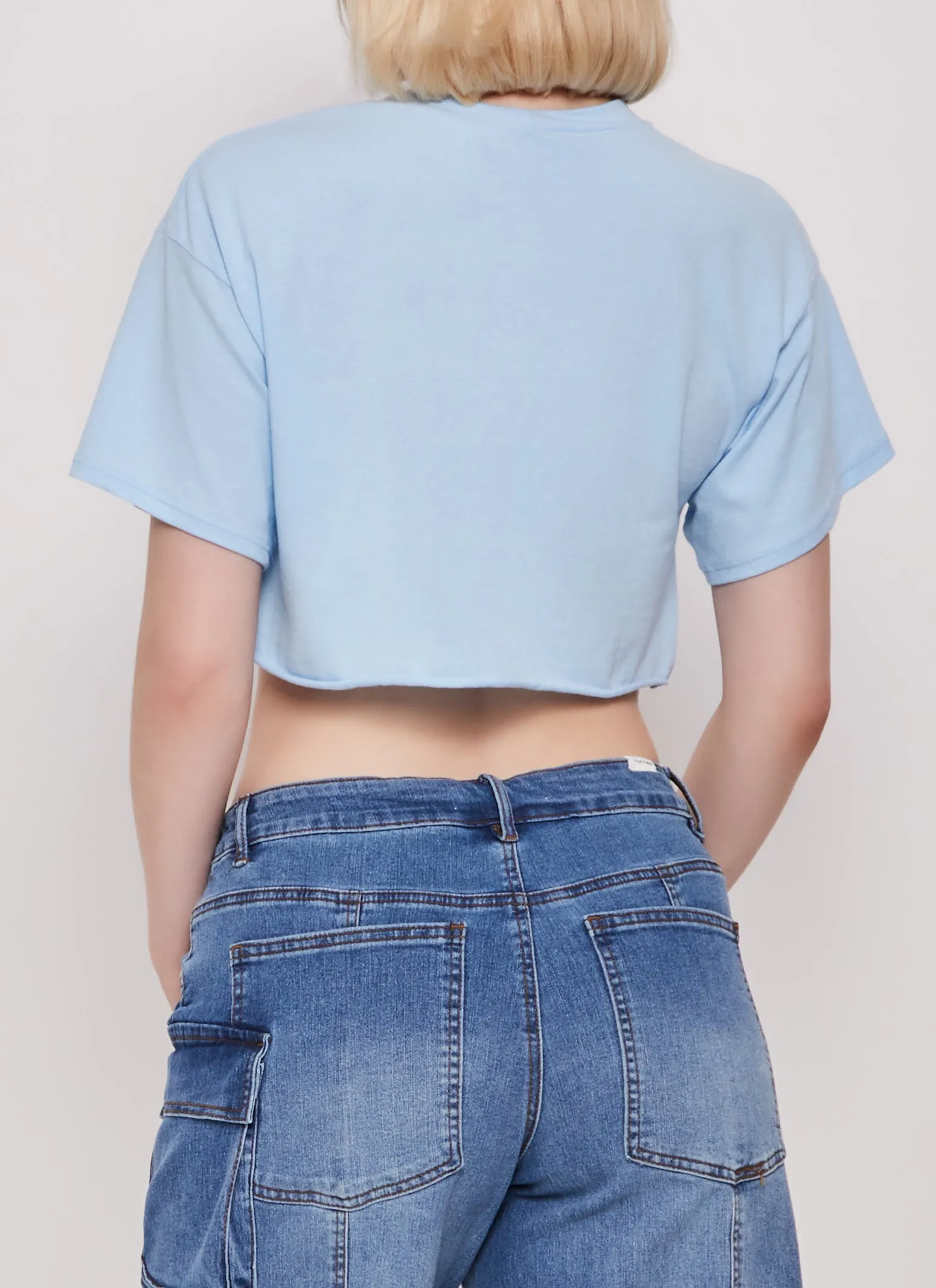 Nashville Guitar Cropped Graphic Tee sold by Rainbow product image thumbnail 3