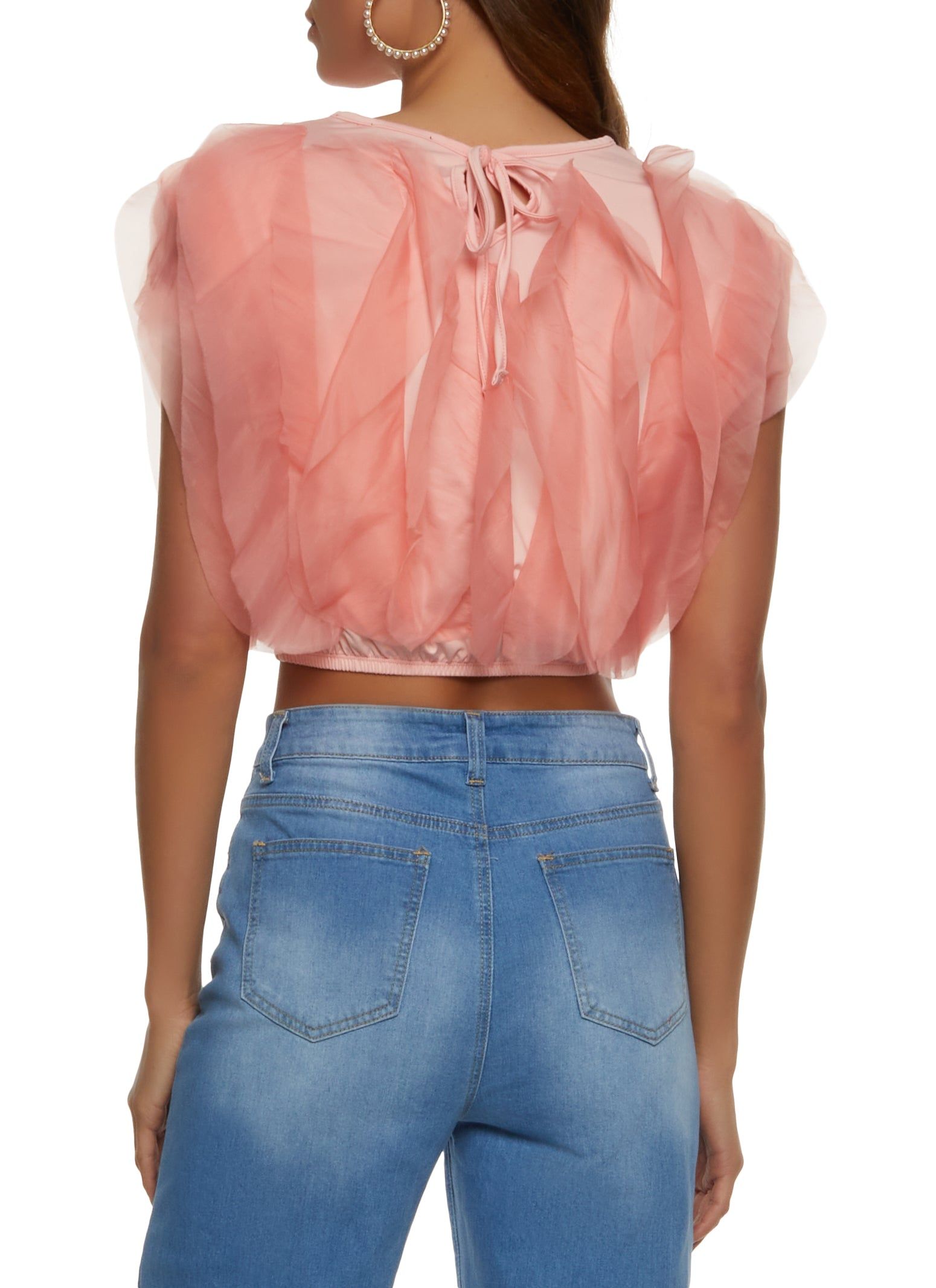 Organza Trim Crop Top sold by Rainbow product image thumbnail 2