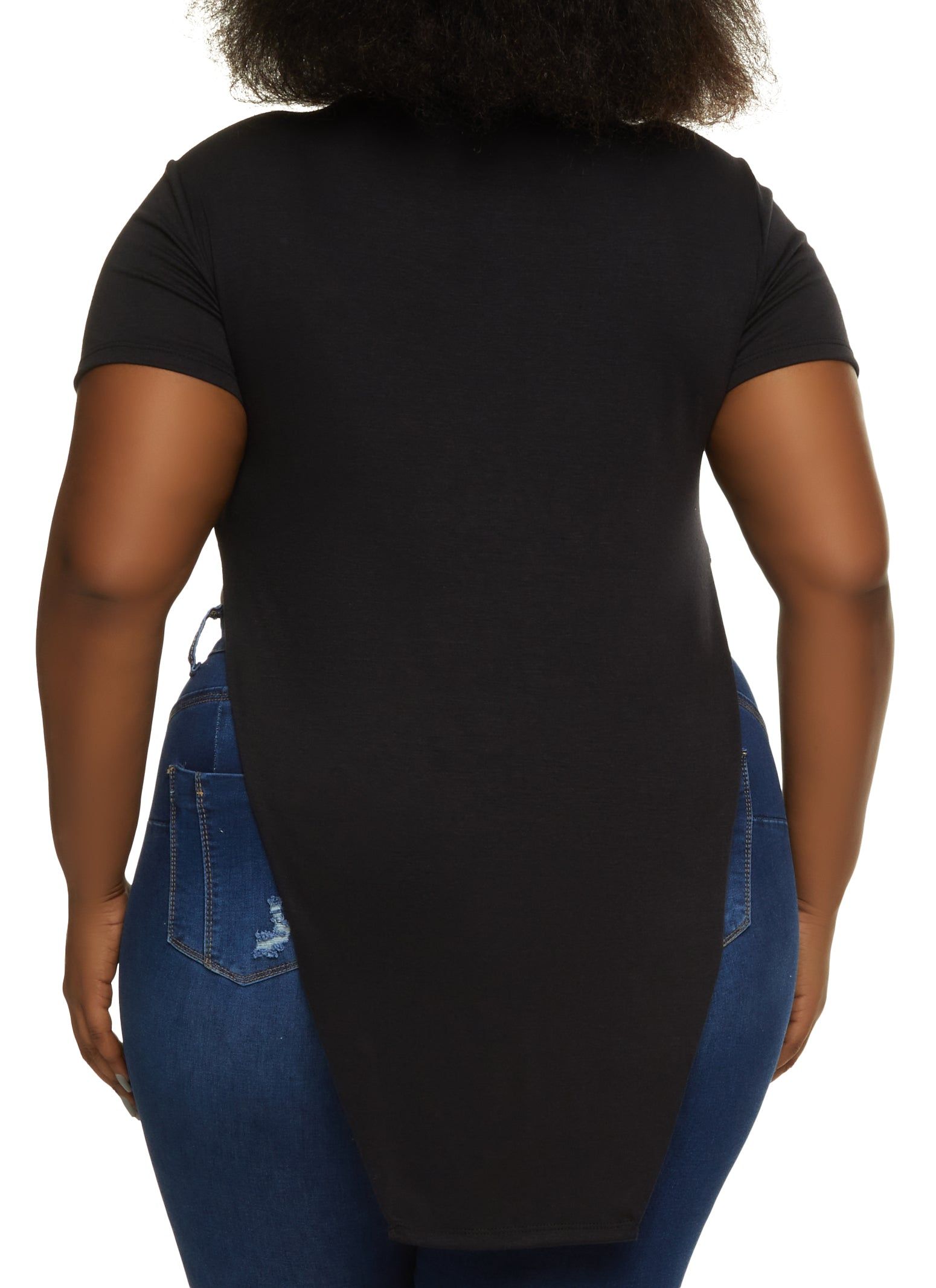 Plus Size Blessed Queen Hanky Hem Graphic Tee sold by Rainbow product image thumbnail 2