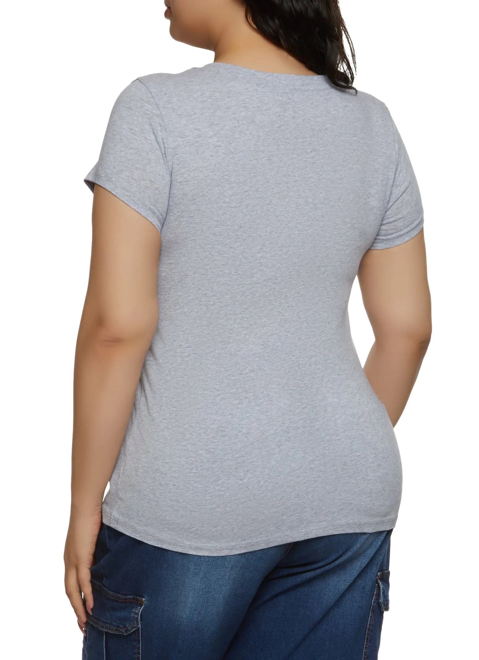 Plus Size V Neck Tee sold by Rainbow product image thumbnail 2