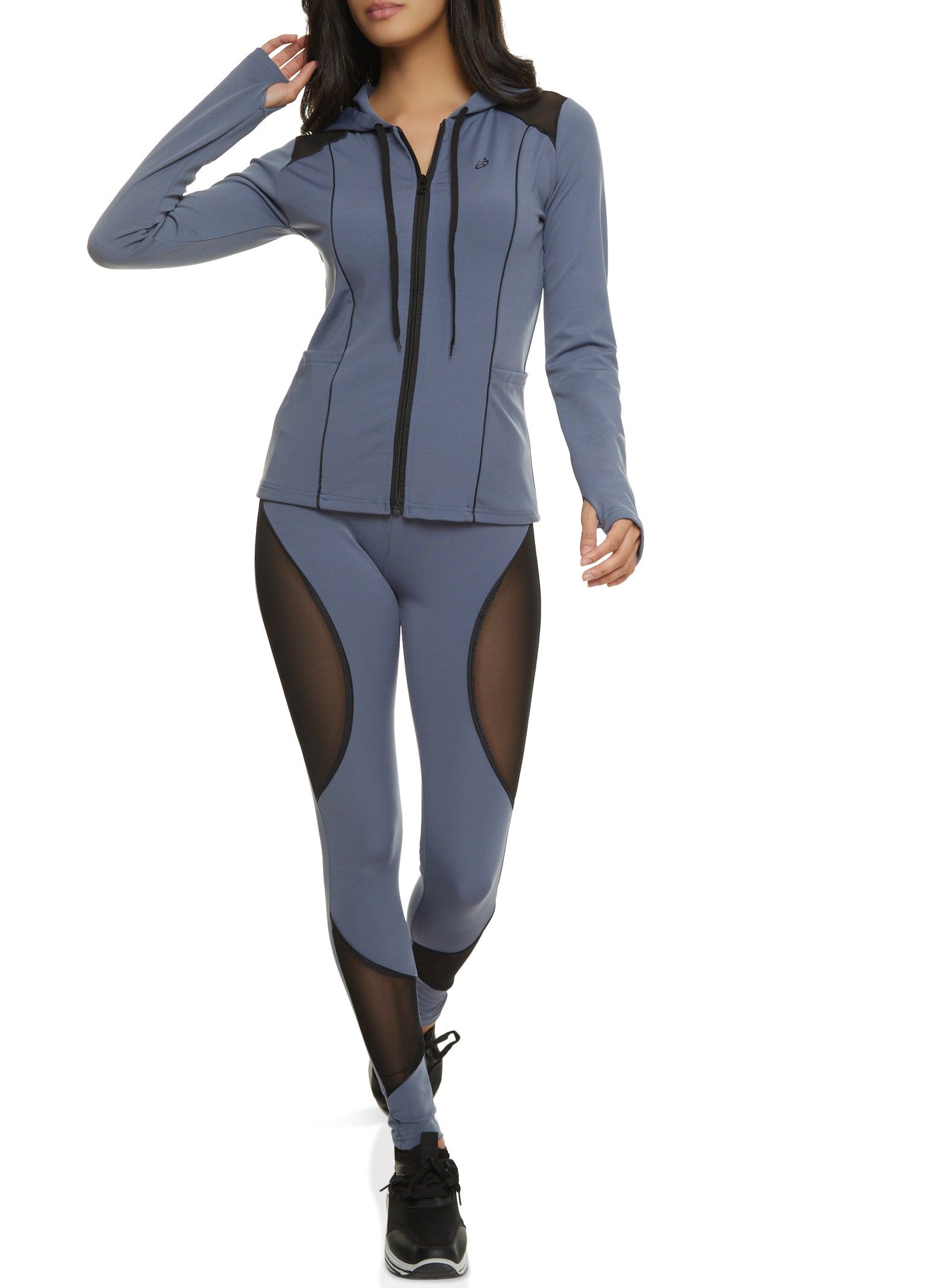 Contrast Trim Hooded Track Jacket sold by Rainbow product image thumbnail 2