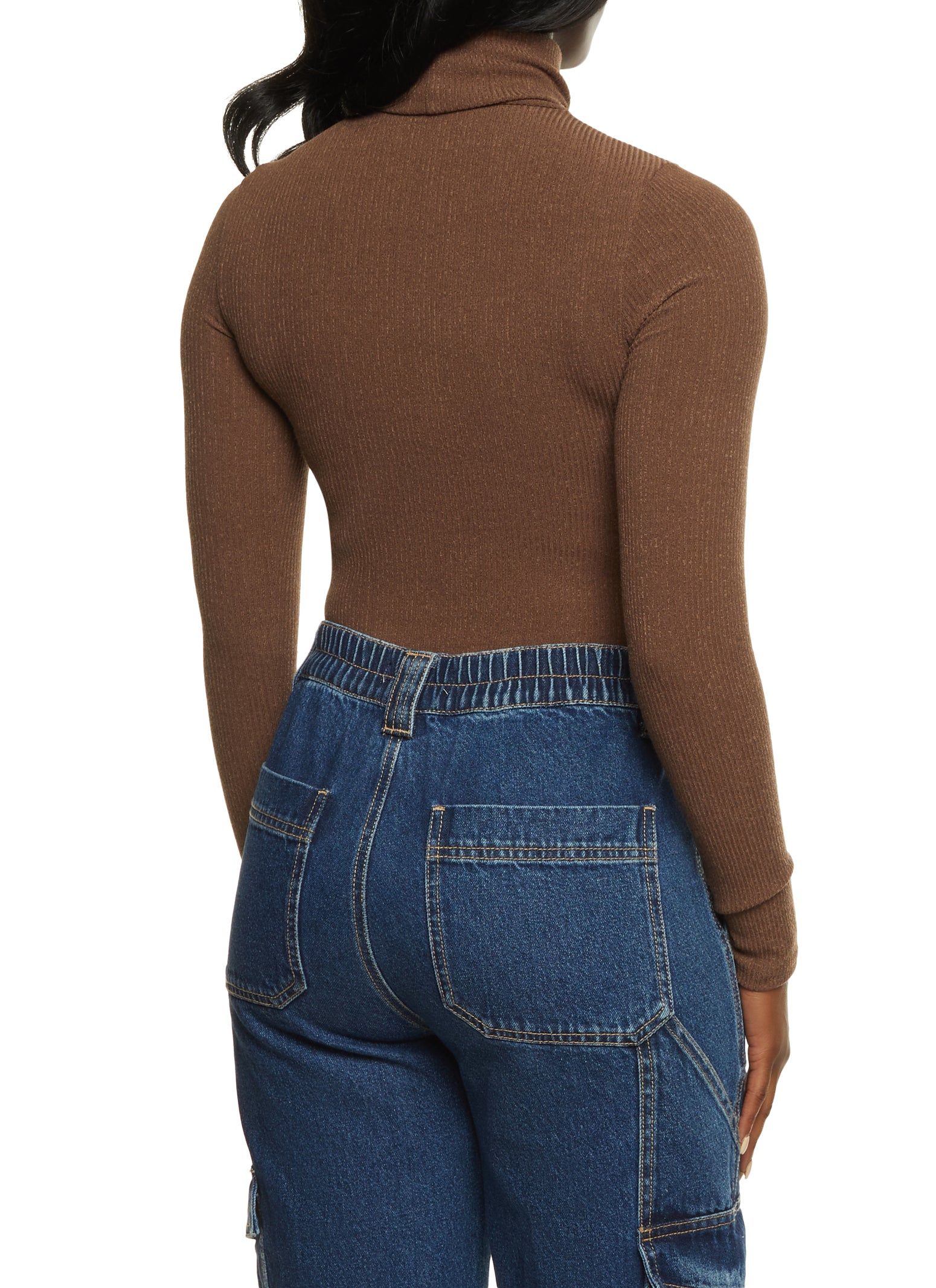 Rib Knit Turtleneck Bodysuit sold by Rainbow product image thumbnail 3