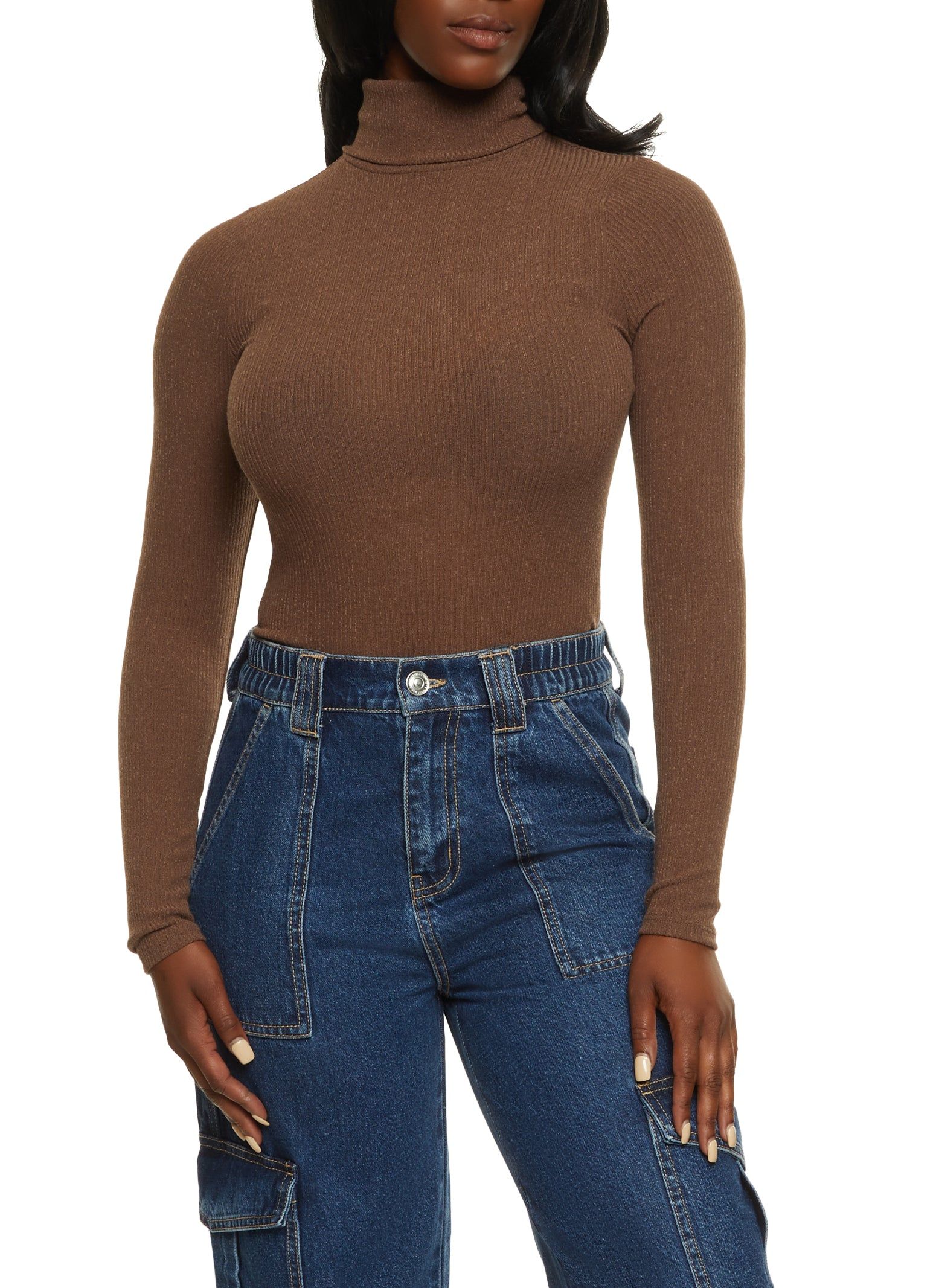 Rib Knit Turtleneck Bodysuit sold by Rainbow product image thumbnail 2