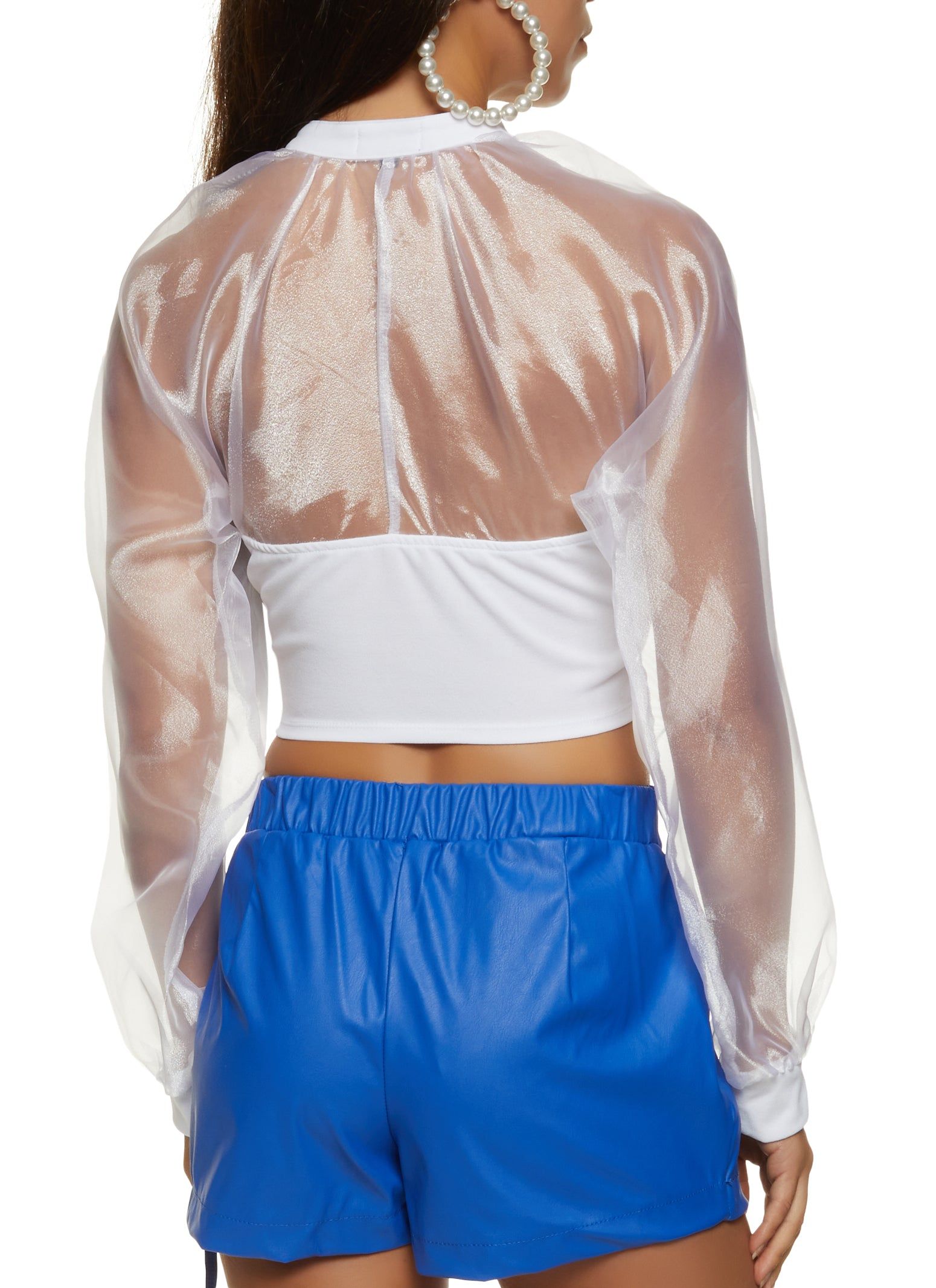 Hook and Eye Front Organza Sleeve Top sold by Rainbow product image thumbnail 3