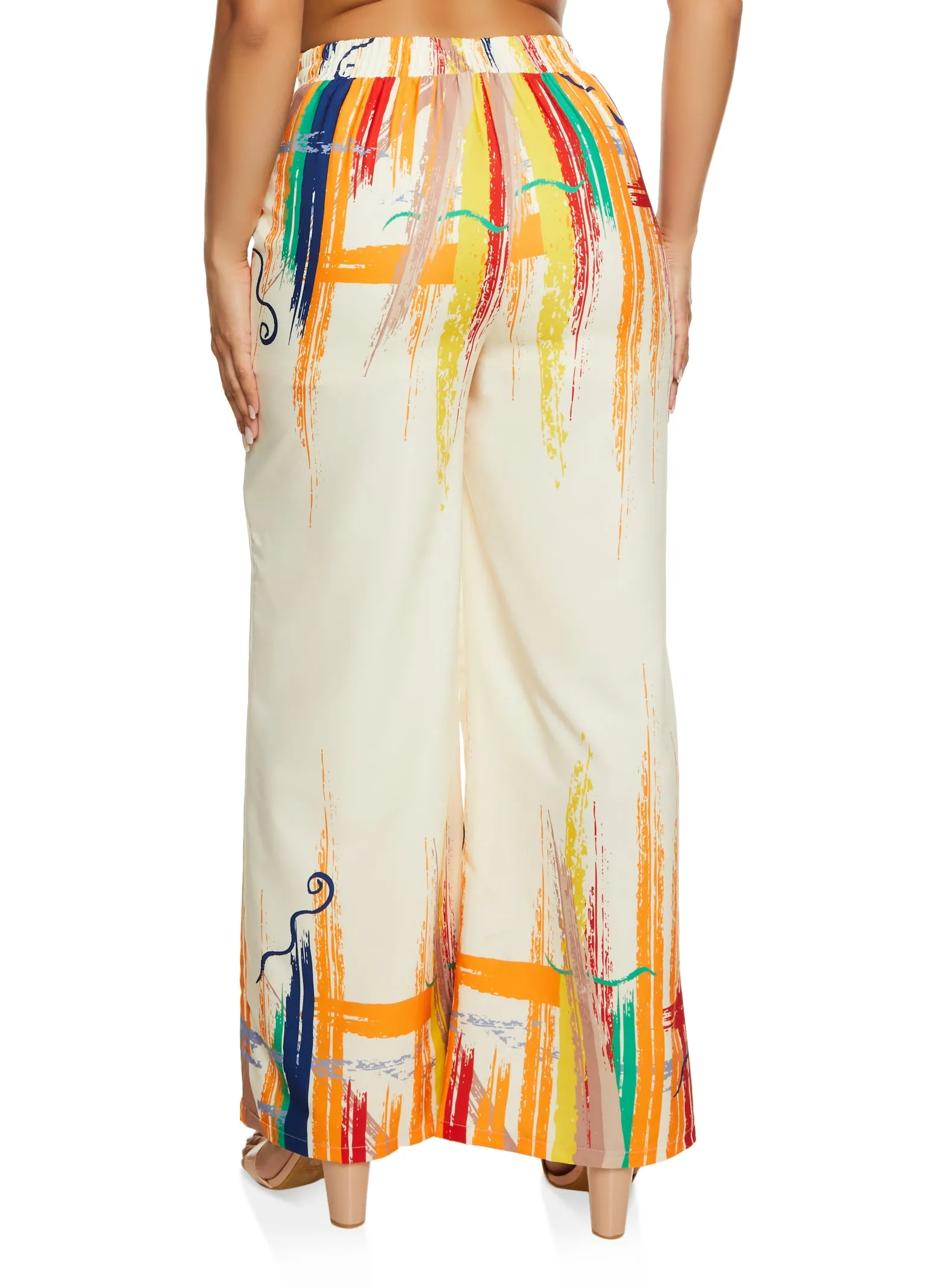 Printed High Waist Palazzo Pants sold by Rainbow product image thumbnail 3