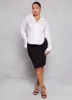 Ruched Sleeve Button Front Blouse sold by Rainbow