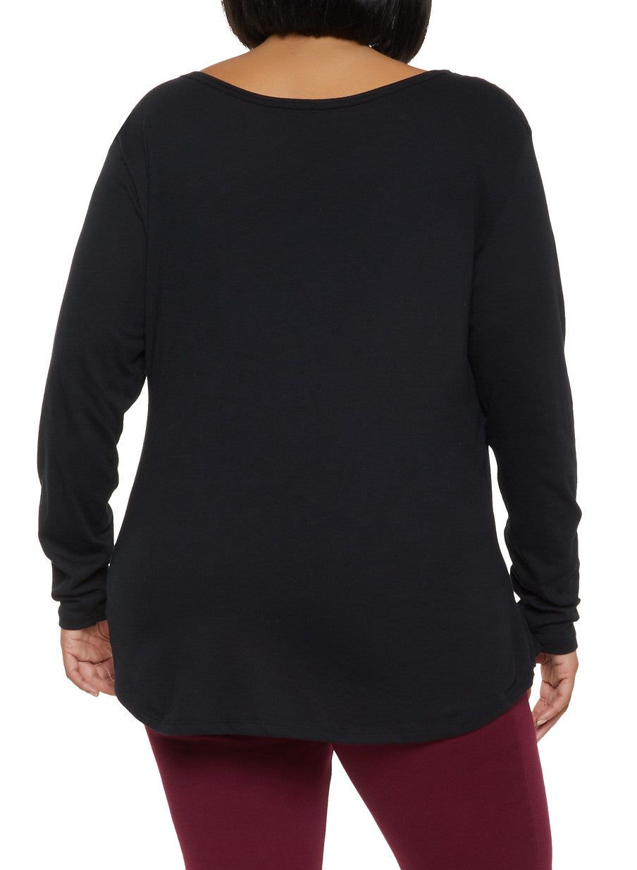 Plus Size Scoop Neck Basic Top sold by Rainbow product image thumbnail 2