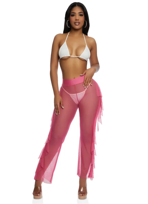 Sheer Mesh Cover Up Pants sold by Rainbow
