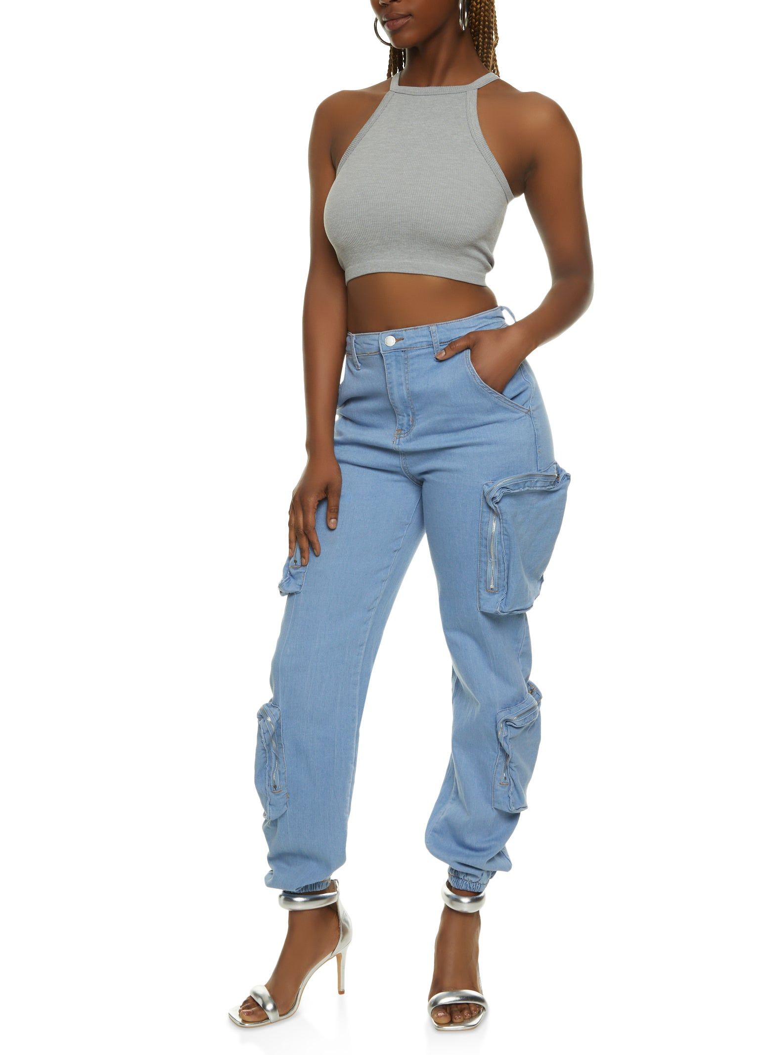 Denim Utility High Waist Joggers sold by Rainbow product image thumbnail 2