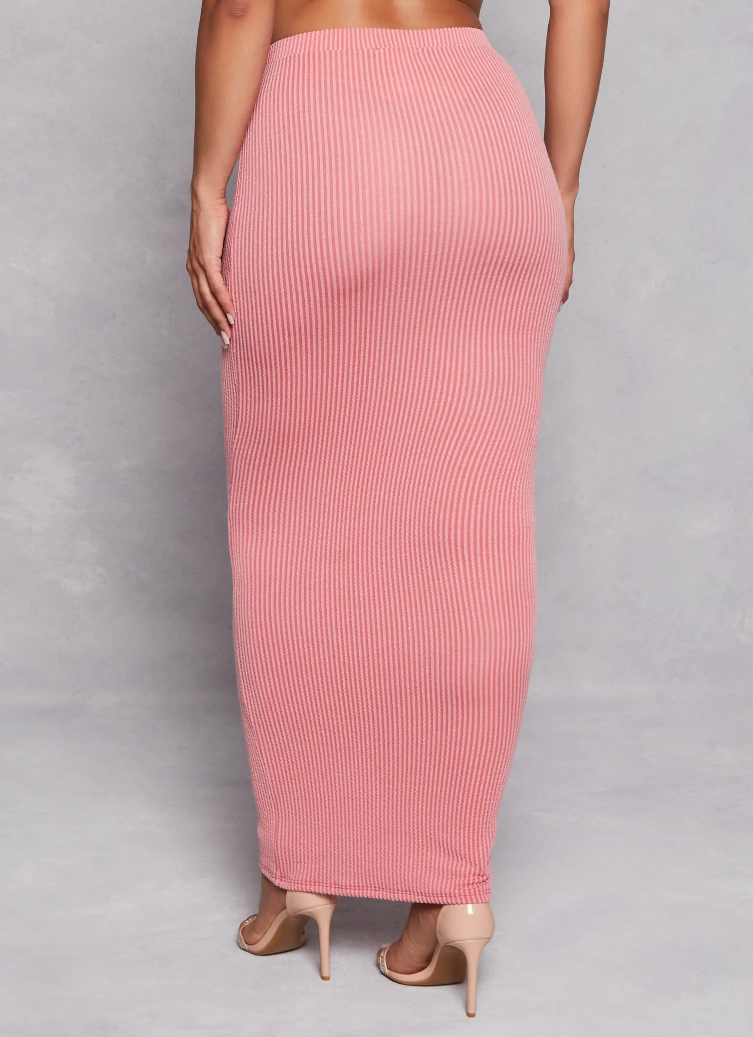 Ribbed High Waist Maxi Skirt sold by Rainbow product image thumbnail 3