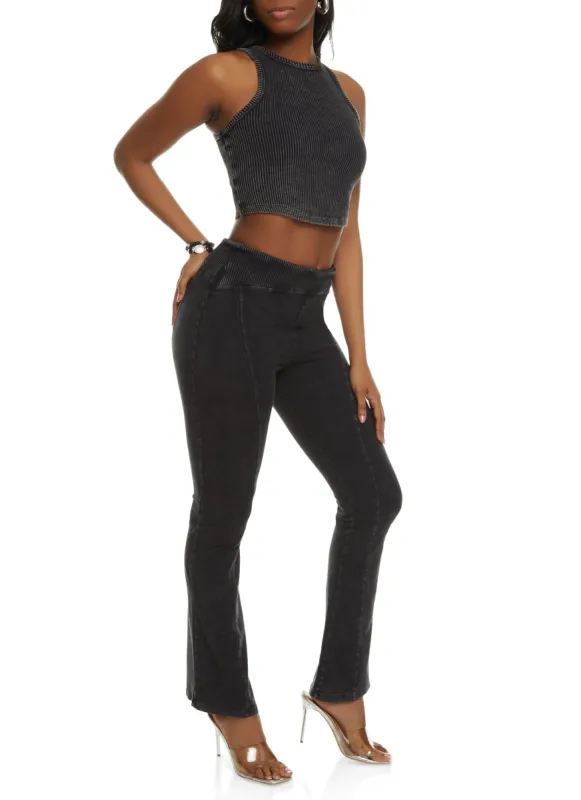 Acid Wash Tank Top and Flare Pants sold by Rainbow