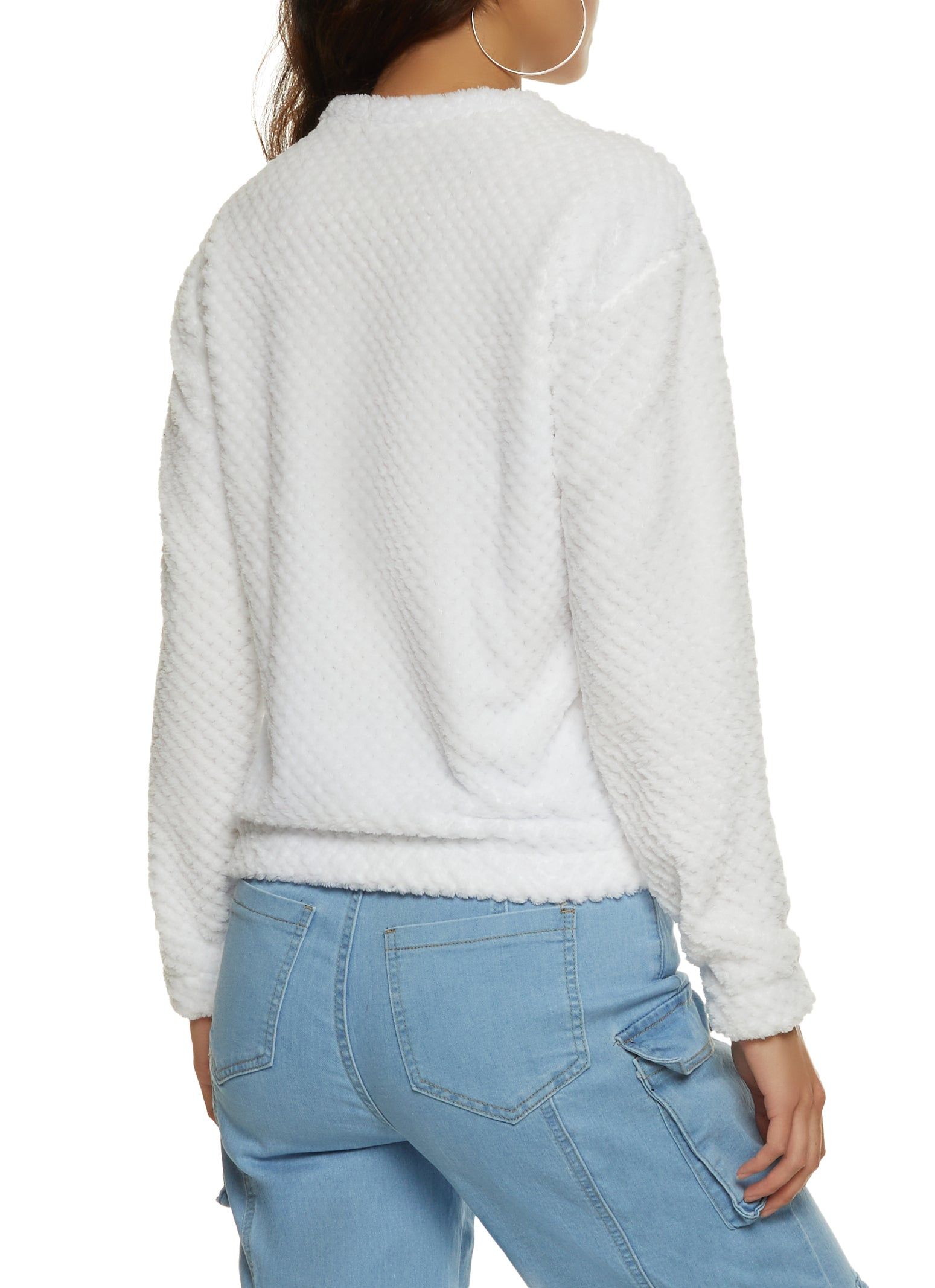 Solid Plush Sweatshirt sold by Rainbow product image thumbnail 2