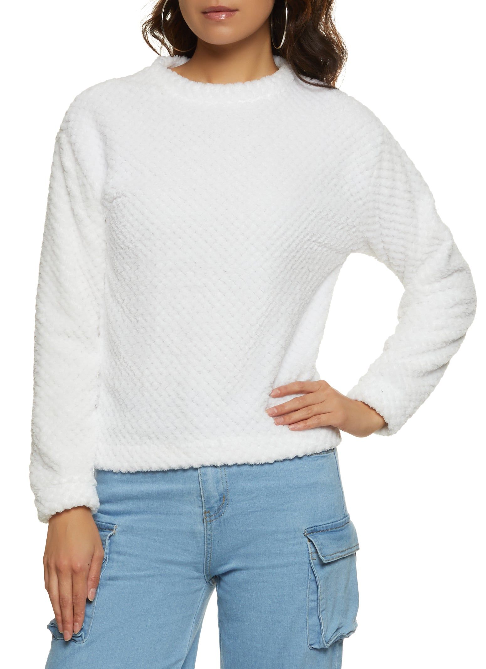 Solid Plush Sweatshirt sold by Rainbow