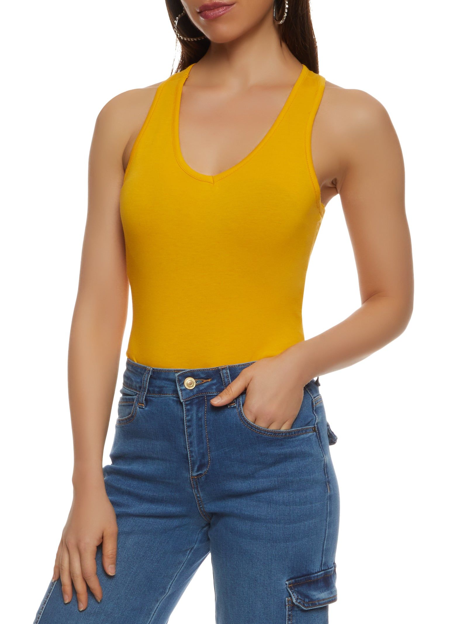 V Neck Tank Bodysuit sold by Rainbow product image thumbnail 2