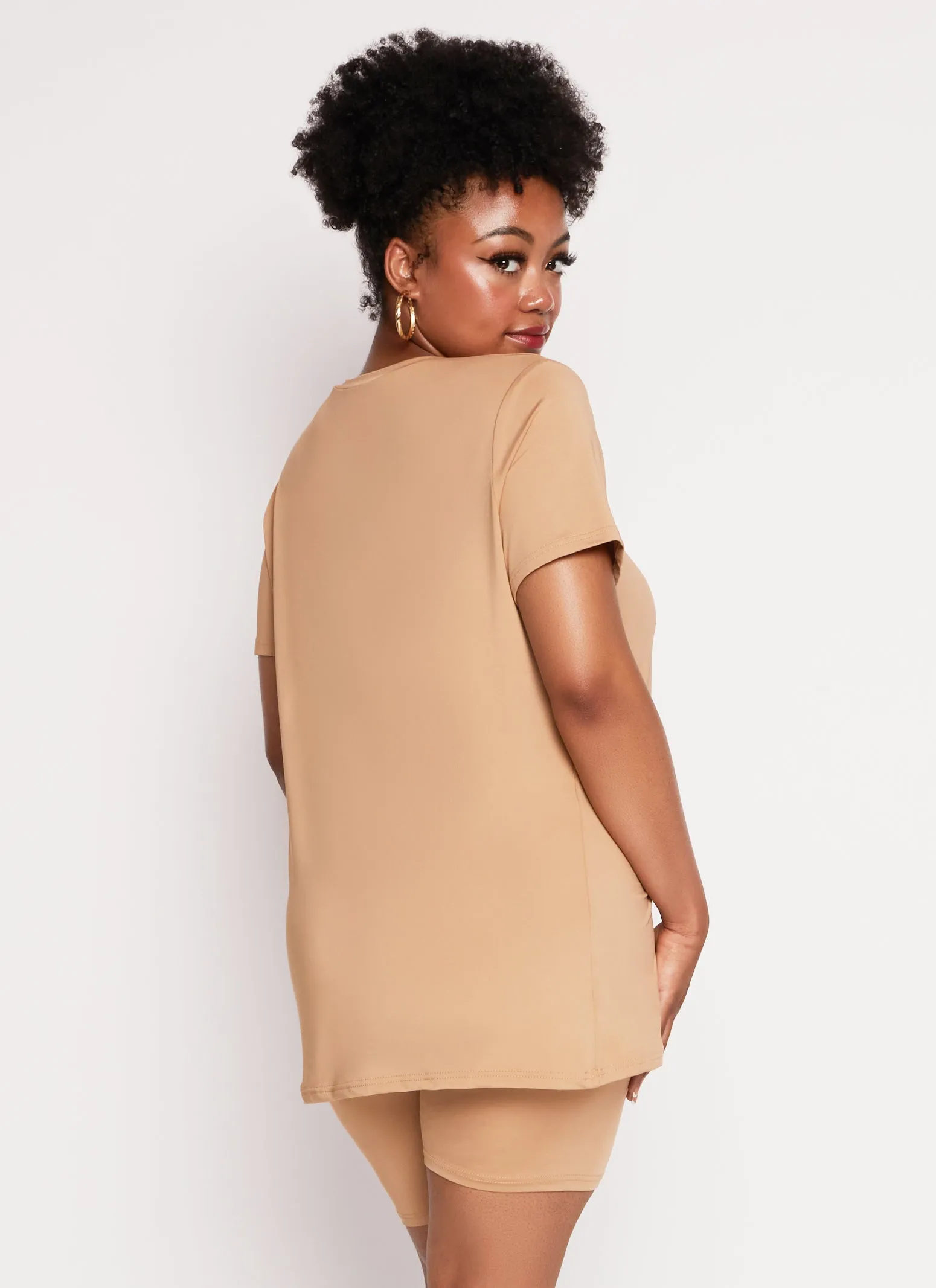 Plus Size Daisy Basic Soft Knit Short Sleeve Top sold by Rainbow product image thumbnail 3