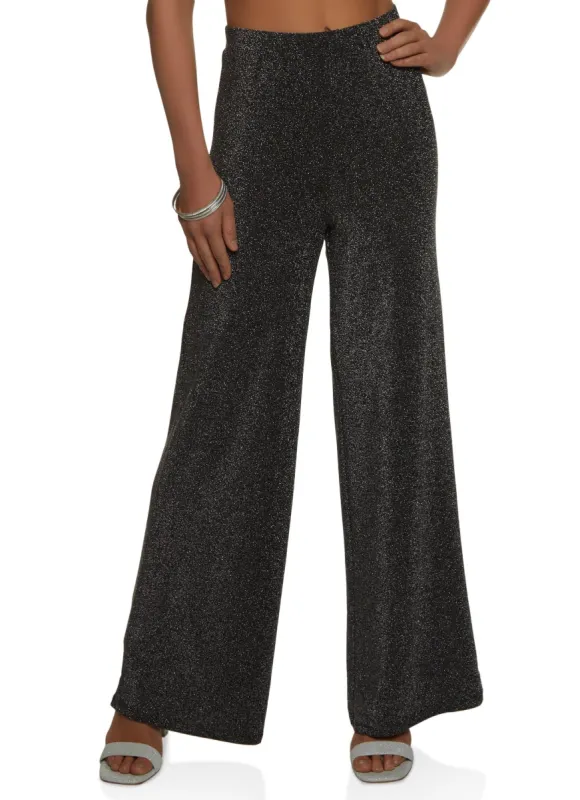 Lurex Wide Leg Pants sold by Rainbow