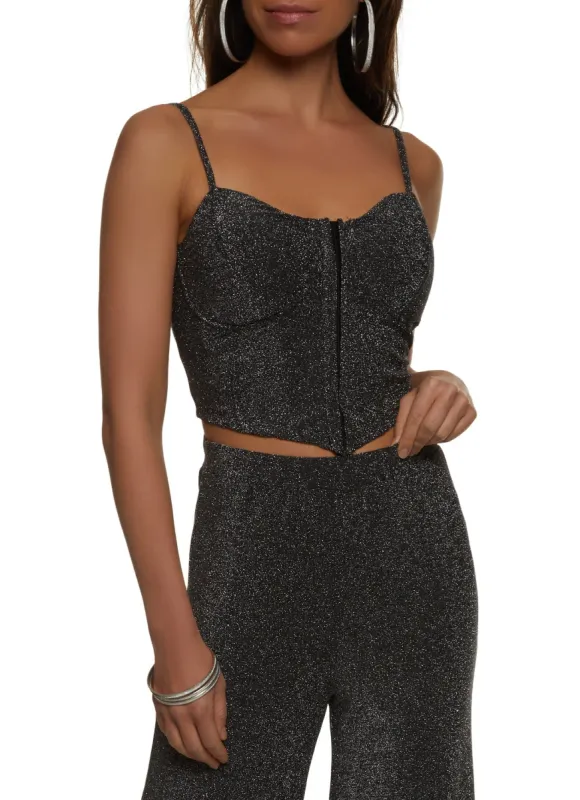 Lurex Hook and Eye Bustier Top sold by Rainbow