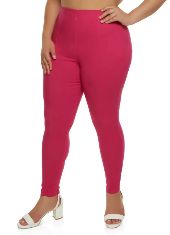 Plus Size Hyperstretch Pintuck Pull On Skinny Pants sold by Rainbow
