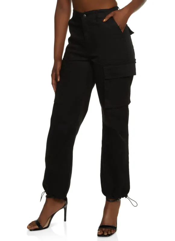 Printed Toggle Drawstring Cuff Joggers sold by Rainbow