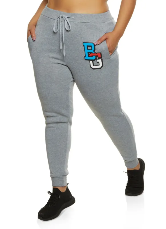 Plus Size BG Graphic Joggers sold by Rainbow