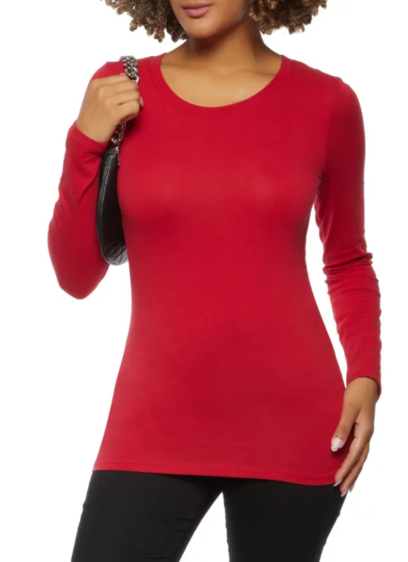 Solid Long Sleeve Tee sold by Rainbow