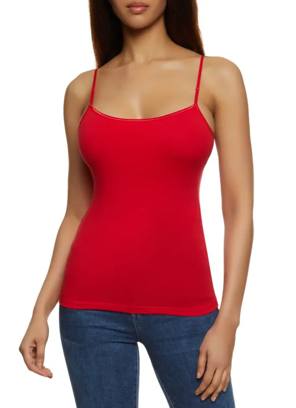 Basic Solid Cotton Shelf Bra Cami sold by Rainbow