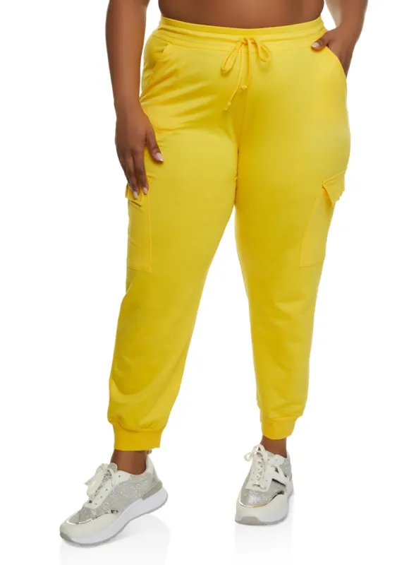 Plus Size French Terry High Waist Joggers sold by Rainbow
