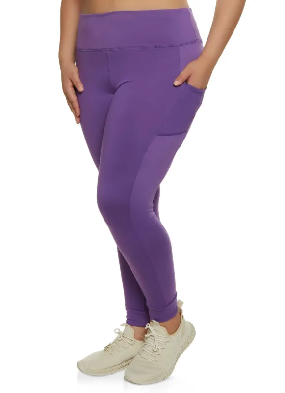 Plus Size Phone Pocket Leggings sold by Rainbow