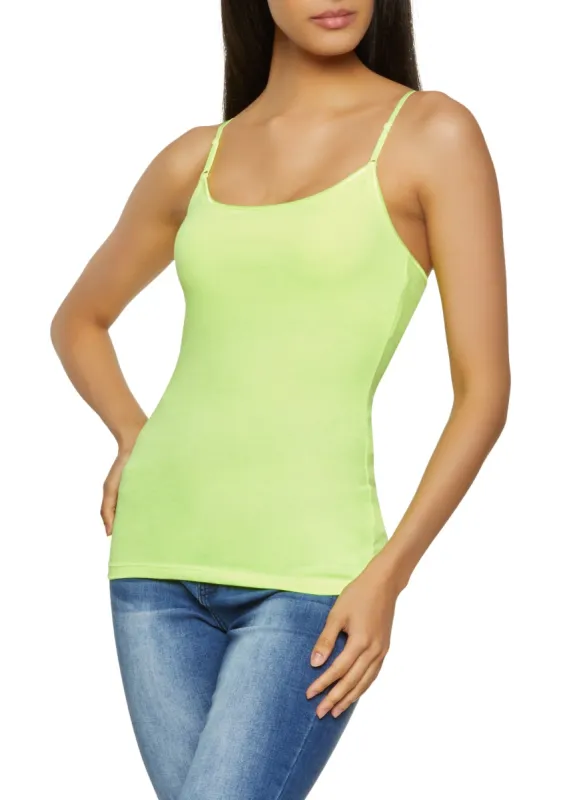 Basic Solid Cotton Shelf Bra Cami sold by Rainbow