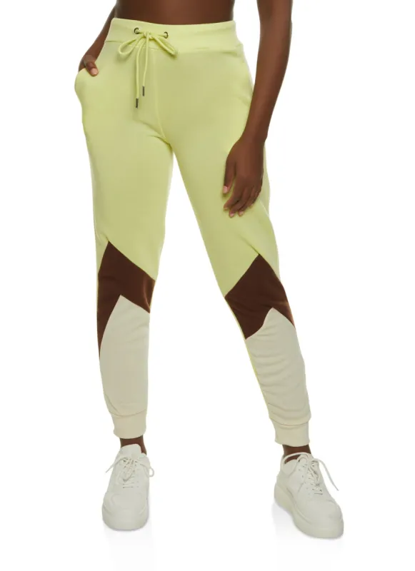 Fleece Color Block Joggers sold by Rainbow