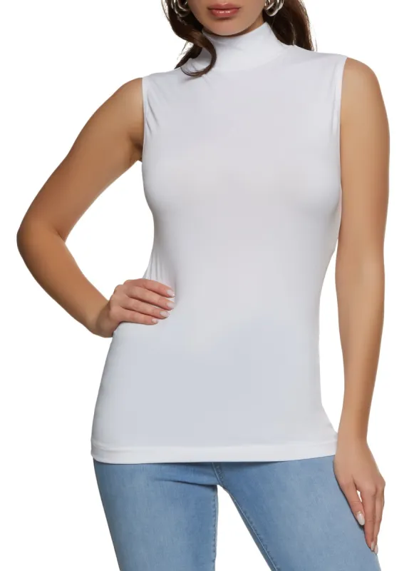 Seamless Mock Neck Tank Top sold by Rainbow