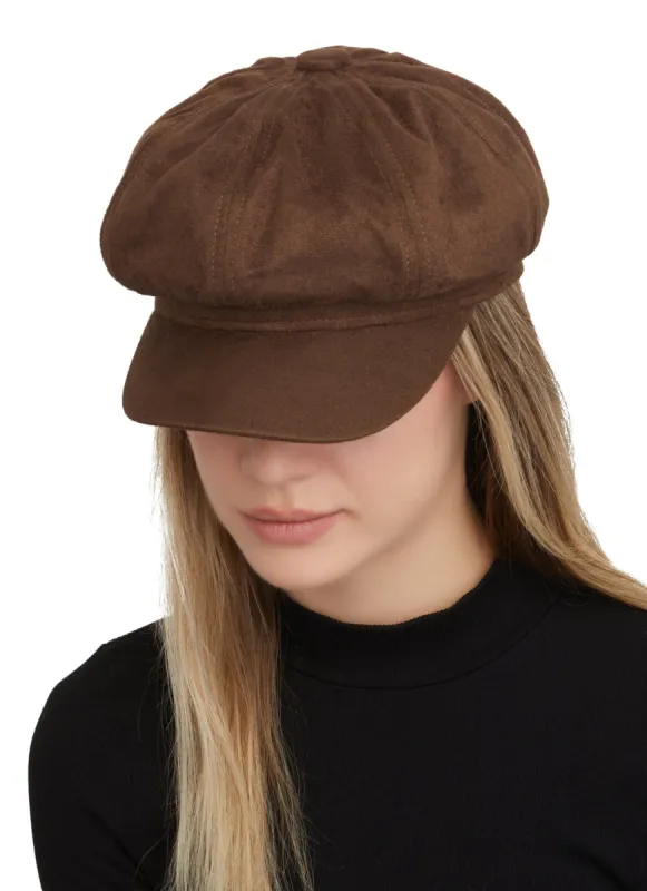 Faux Suede Cabbie Hat sold by Rainbow