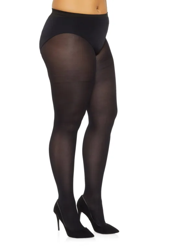 Plus Size Opaque Tights sold by Rainbow