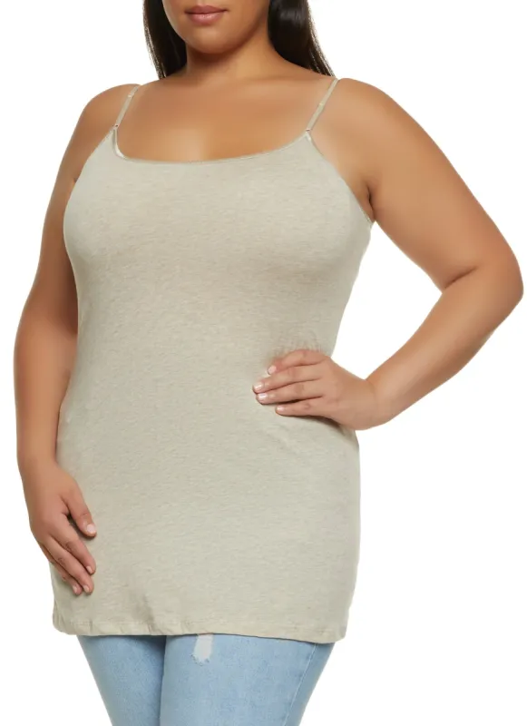 Plus Size Solid Scoop Neck Cami sold by Rainbow