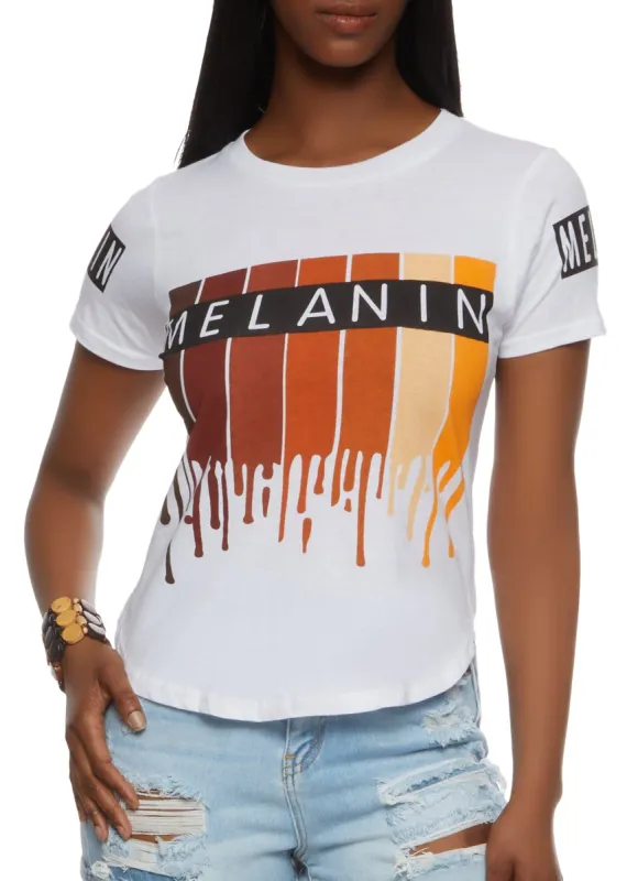 Melanin Crew Neck Graphic T Shirt sold by Rainbow