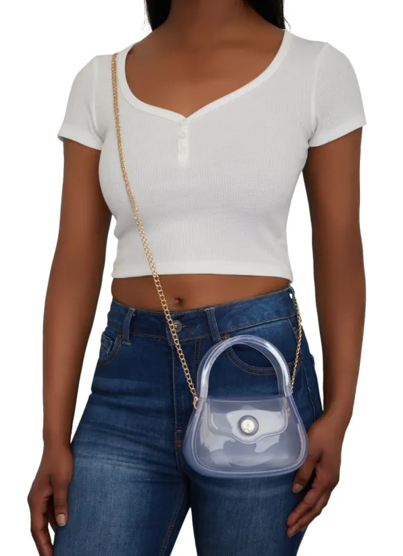 Jelly Snap Button Mini Crossbody Bag sold by Rainbow