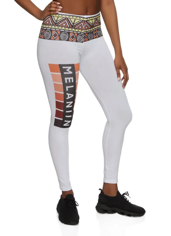Melanin Graphic Leggings sold by Rainbow