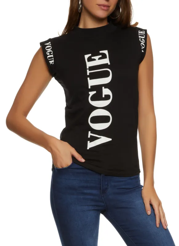 Vogue Cap Sleeve Graphic Tee sold by Rainbow