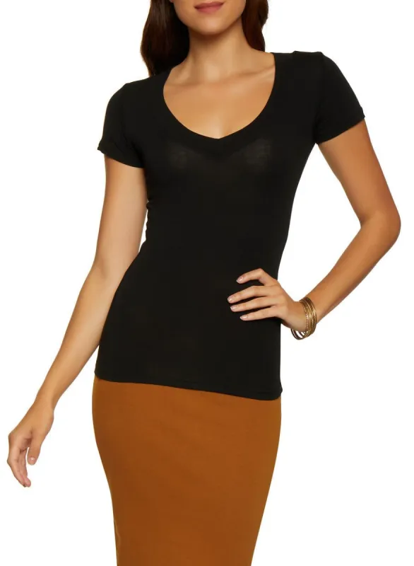 Basic V Neck Tee sold by Rainbow