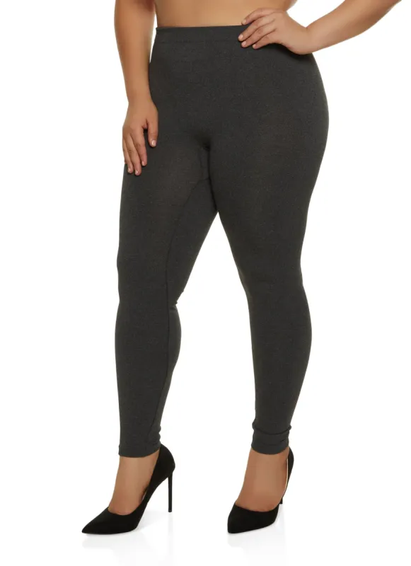 Plus Size Seamless Basic High Waisted Leggings sold by Rainbow