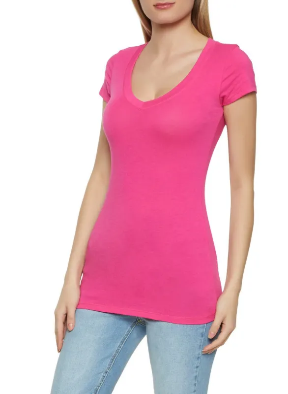 Basic V Neck Tee sold by Rainbow