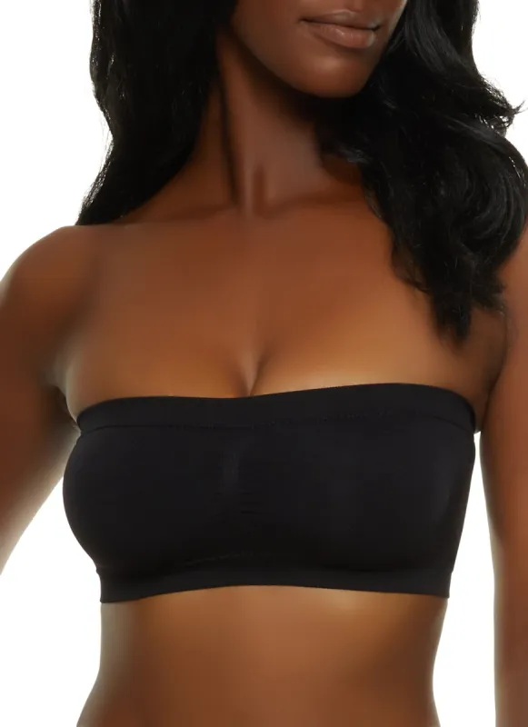 Solid Basic Seamless Bandeau Bra sold by Rainbow
