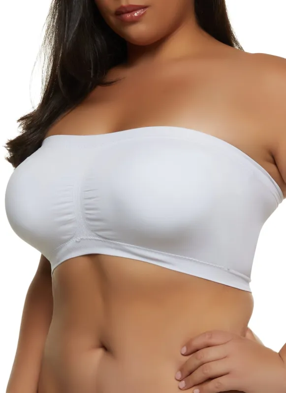 Plus Size Basic Seamless Bandeau Bra sold by Rainbow