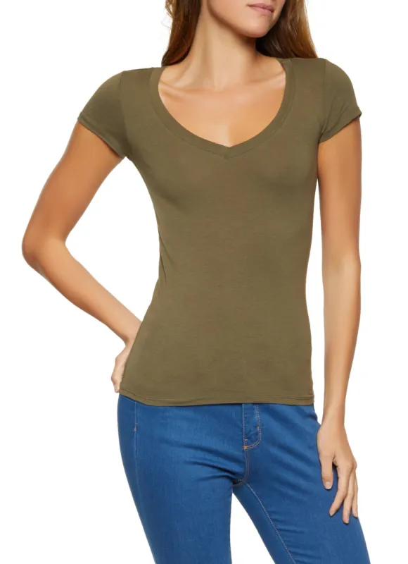 Basic V Neck Tee sold by Rainbow