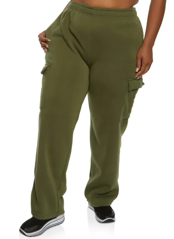 Plus Size Cargo Pocket Sweatpants sold by Rainbow