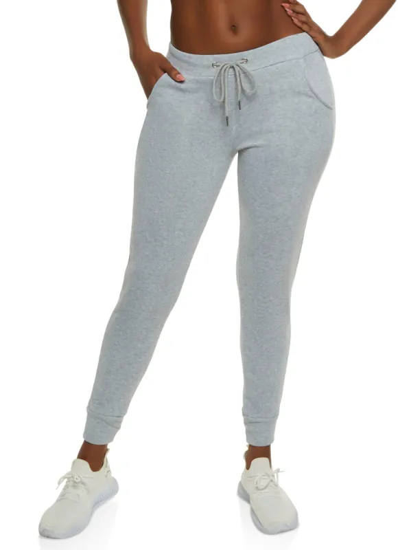Basic Solid Fleece Drawstring Joggers sold by Rainbow